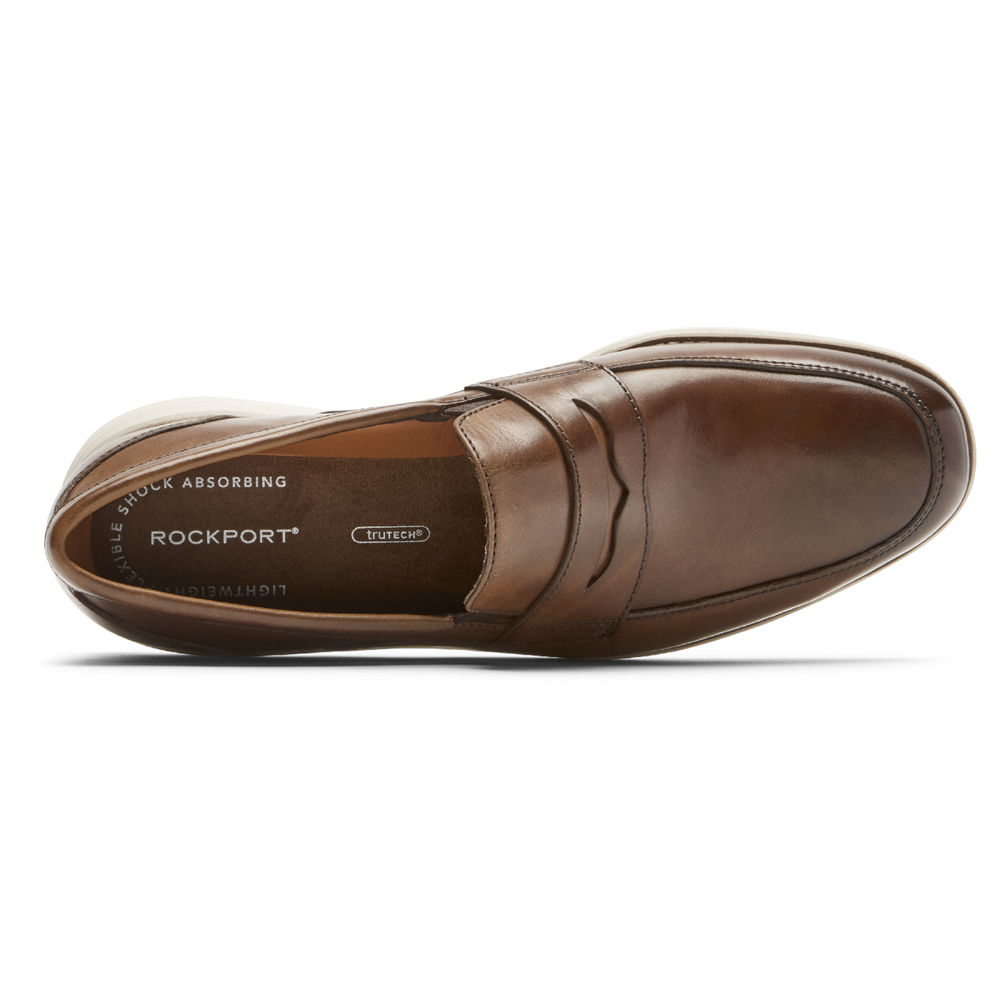 Rockport Singapore Mens Loafers - Garett Penny Brown - ML3806594